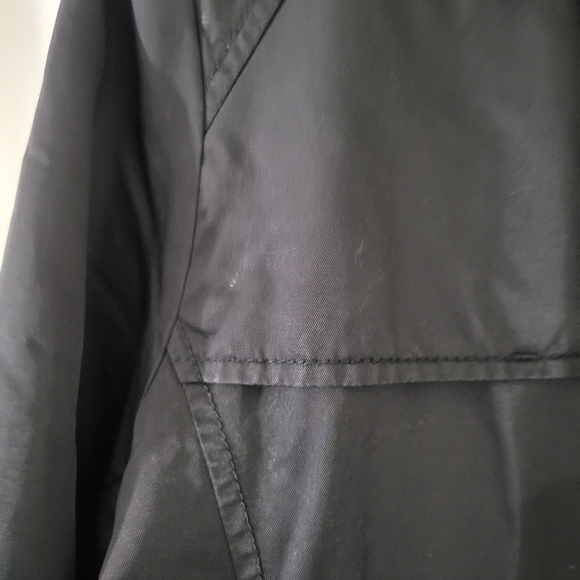 New York & Company Black Collared/Buttoned Trench Coat W/ Pockets Size M - Picture 8 of 9